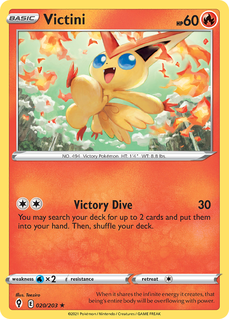 Evolving Skies Holo Victini #20/203